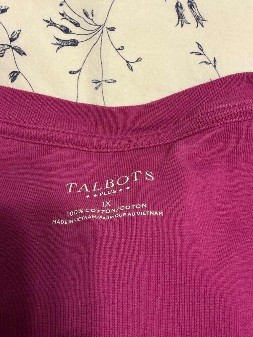 Talbots Long Sleeve Scoop Neck Top in Berry Plum - Picture 5 of 5